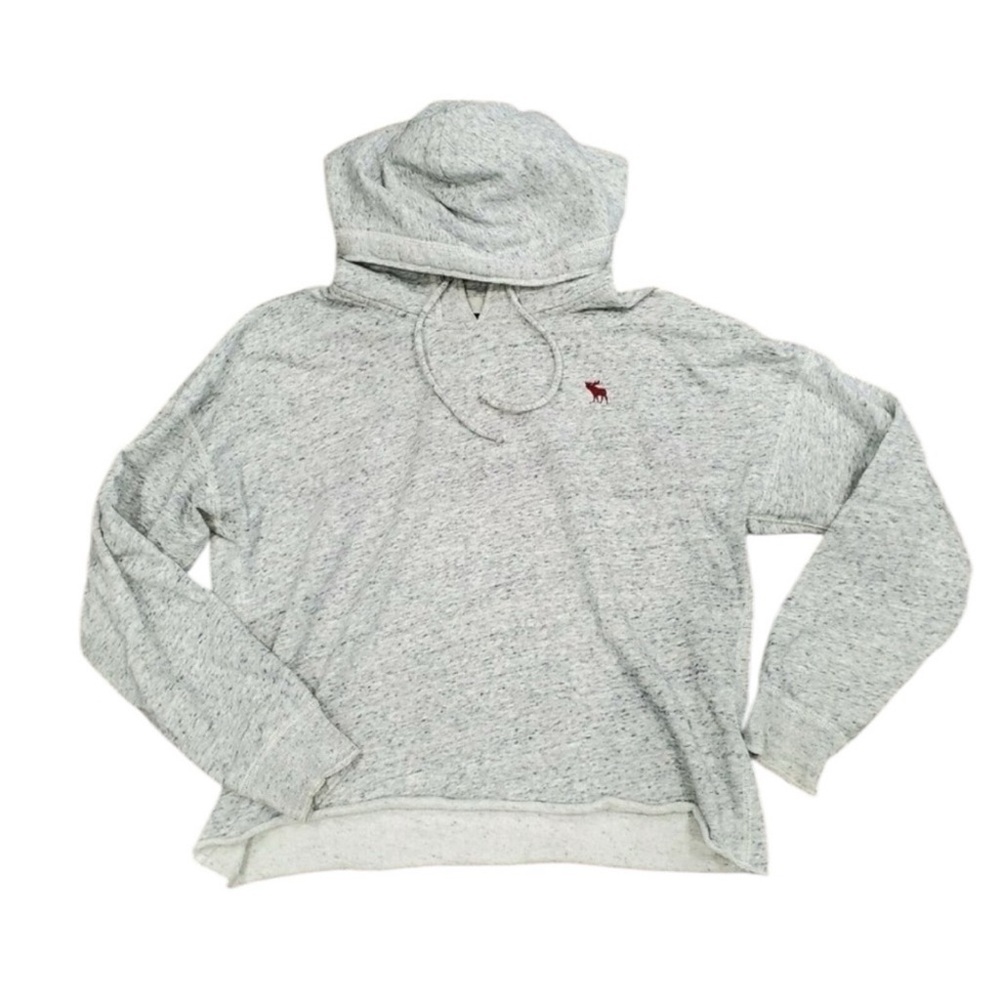 Abercrombie & Fitch Womens A&F Soft FLEECE
Pullover Hoodie GRAY Throwback